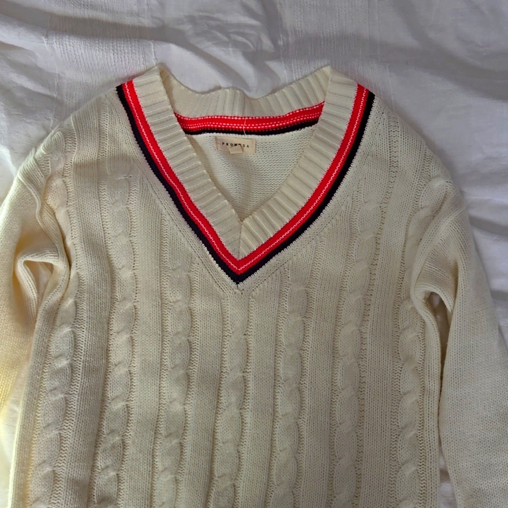 V neck varsity sweater